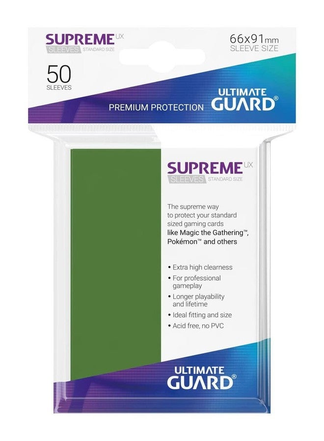 Ultimate Guard - Sleeves: Supreme UX Standard Size Green (50) - Image 1